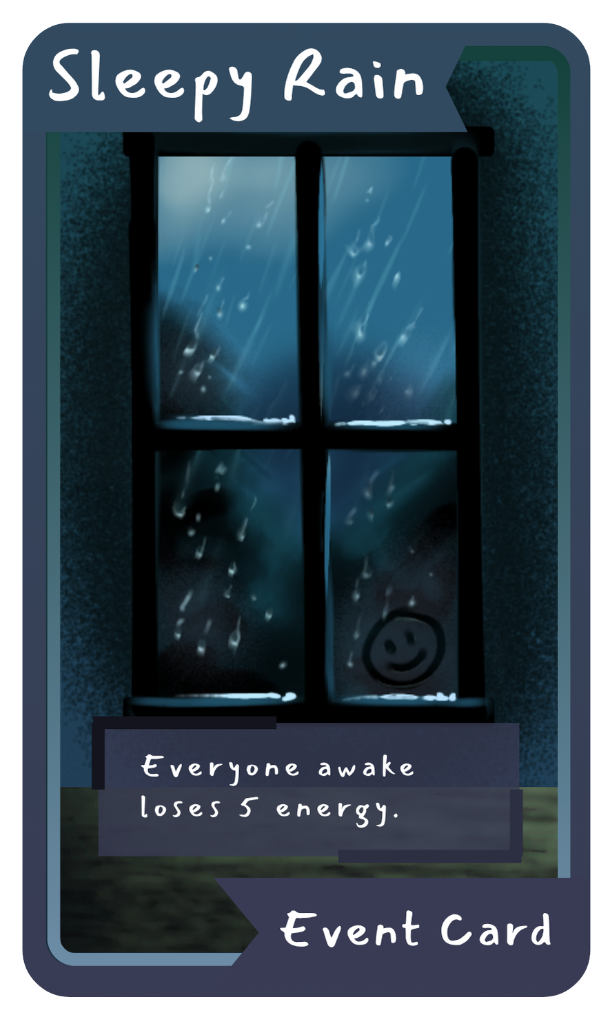 Sleepy Rain card